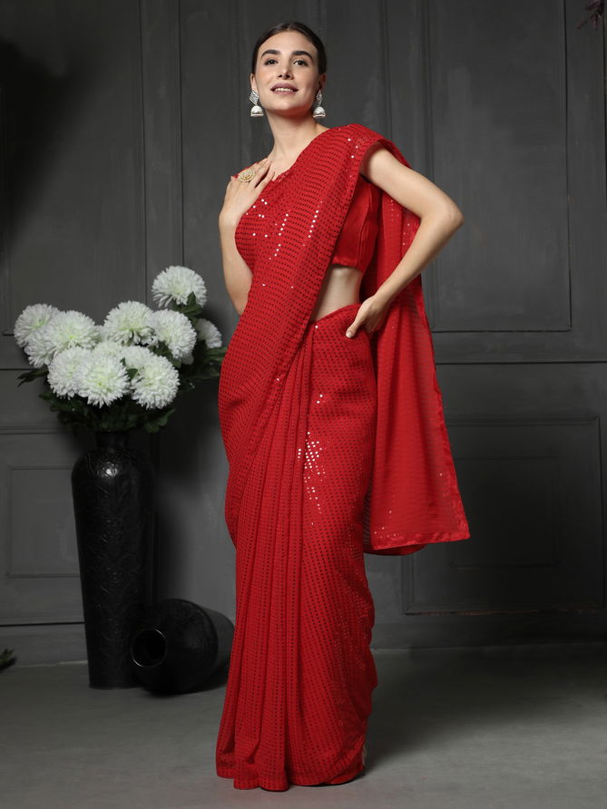 Aab Sequence Party Wear Saree Catalog
